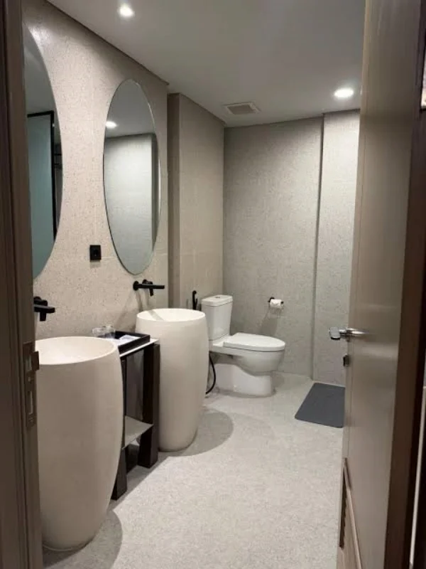 Bali Natural Stone Project 07 - Terrazzo Freestanding Tub in Tropical Villa