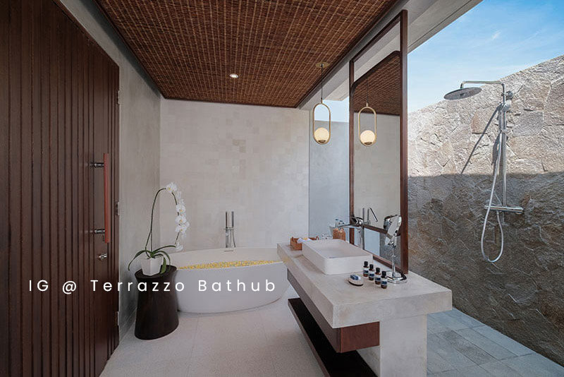 TB 07 Cocoa White - Terrazzo Composite Bathtubs