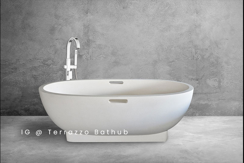 TB 11 Sahara White - Terrazzo Composite Bathtubs